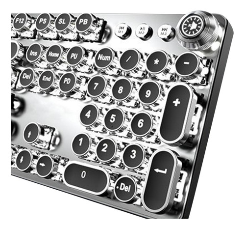 Teclado Retro Punk De 104 Teclas Con Cable Para Pc,