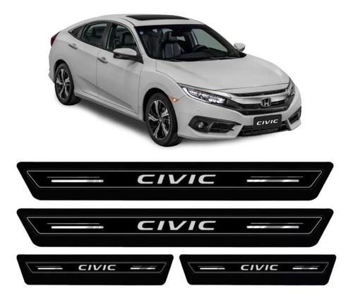 Soleira Protetor Porta New Civic 2013 2014 2015 2016 2017 18