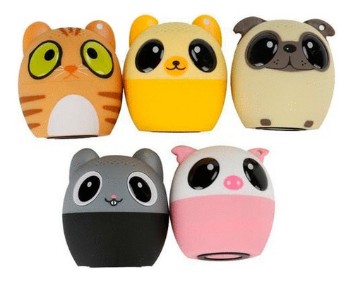 Bocina Mini Animalitos Bluetooth Control Remoto Para Selfies Color Gatito Tigrecito