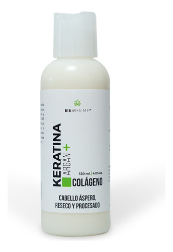 Crema para Peinar Beohemp – Hidratación y Fortalecimiento con Keratina, Argán y Colágeno 120g