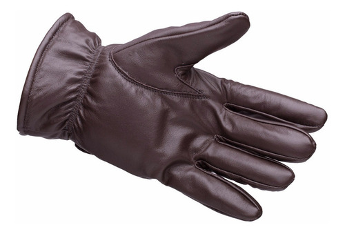 Imagem 5 de 5 de Luva Feminina Masculina Dedo Inteiro Lã Inverno Frio Couro