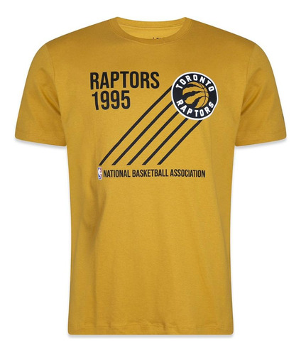 Camiseta New Era Toronto Raptors Nba Core Mostarda