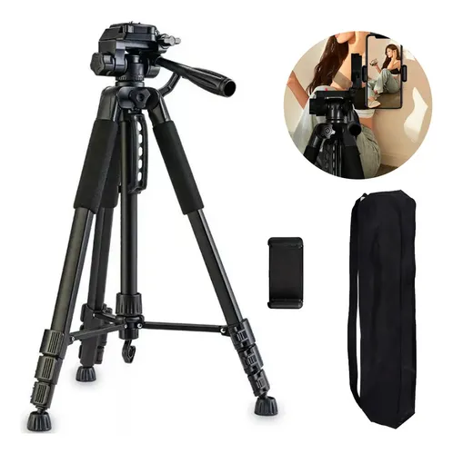 Tripé Profissional Celular Câmera Canon 1,80 Mts + Suporte Revomax