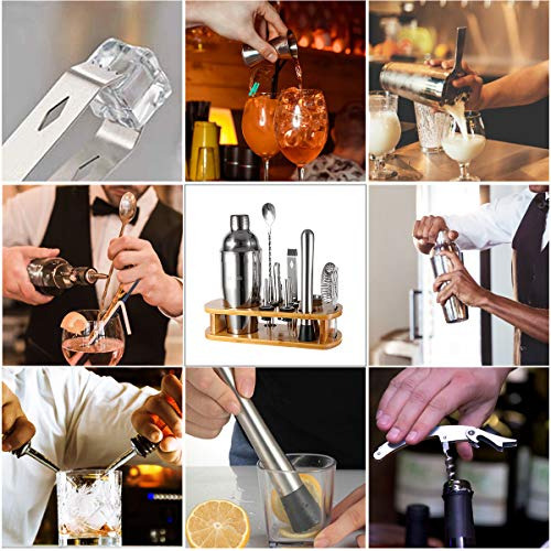Cocktail Shaker Bar Mixer Set-bartender Profesional Acero In