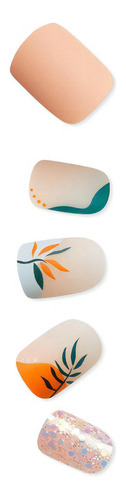 Uñas Press On - Impress - Diseño Hojas - Tropical Vibes