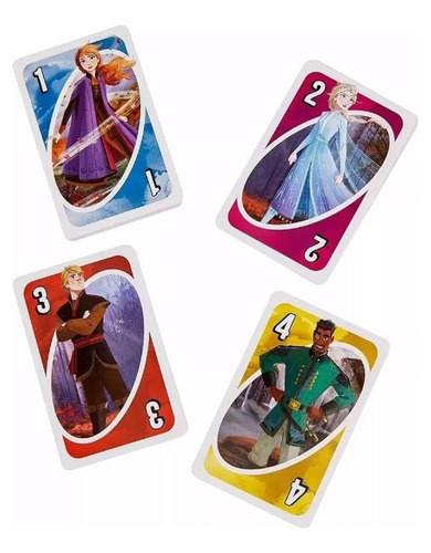 Juego De Carta Uno Diversión De Frozen Calidad