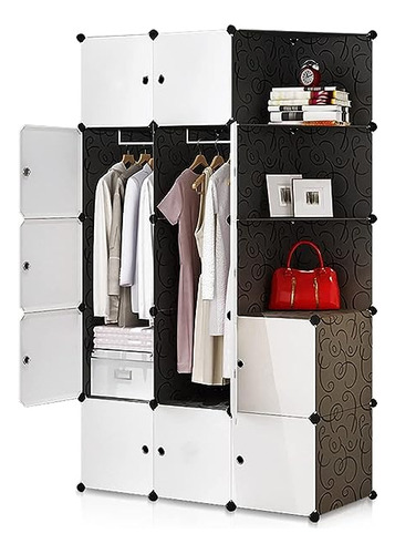 Armario Modular Grande Para Ropa 15 Cubo Closet De Plástico 