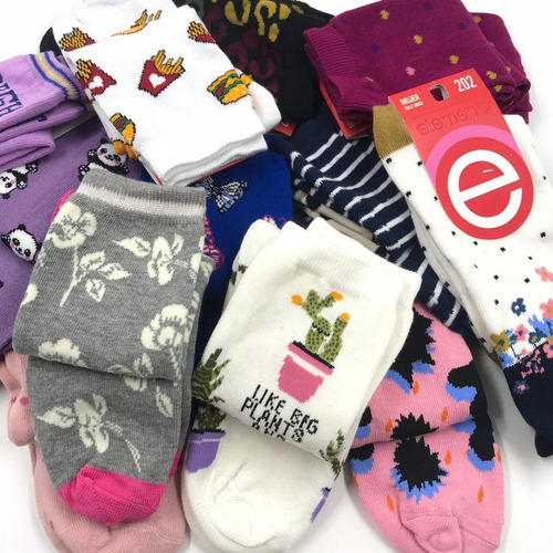 Pack De 6 Pares Medias Elemento Largas Mujer Estampas Cuota