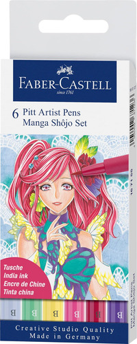 Faber-castell Pitt Artist Pen Juego 6 Manga Shôjo