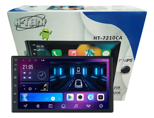 Multimídia 2 DIN H-Tech 7'' IPS Carplay Android Auto GPS Bluetoot...
