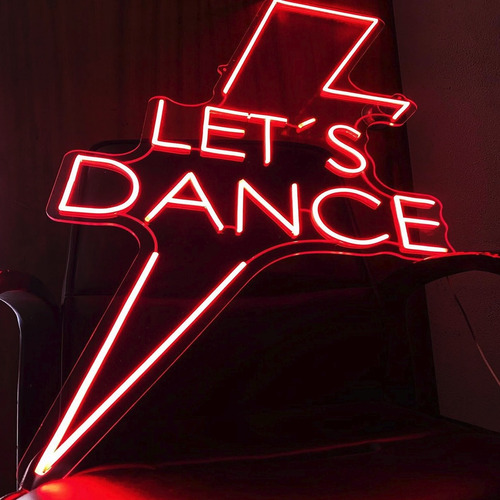 Letrero Neon Let's Dance Bowie Rayo Con Control Remoto 