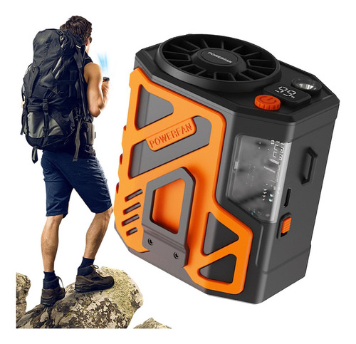Ventilador De Cintura Portátil 6000mah Recargable Con Led