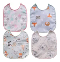 Comprar Set X4 Unidades De Baberos Bebe Impermeables Modelos Varios