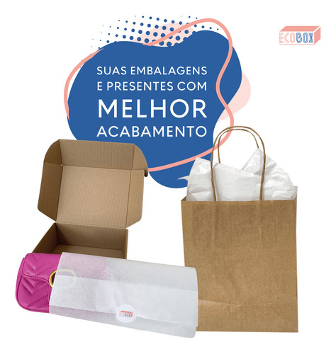 Papel De Seda 23x50cm Branco 100 Folhas Lisa
