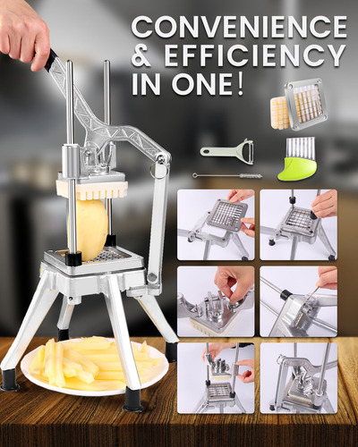Picadora Comercial De Frutas Y Verduras Con 4+1 Cuchillas