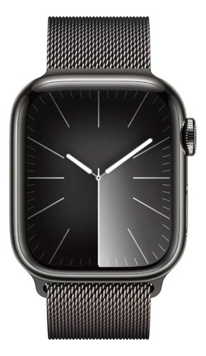 Apple Watch Series 9 GPS + Celular • Caja de acero inoxidable color grafito de 41 mm • Correa estilo milanés color grafito - Distribuidor Autorizado