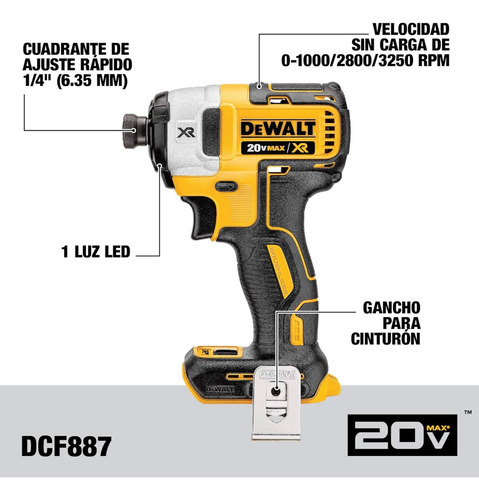 Combo Rotomartillo + Atornillador 20v Bl Dewalt Dck223d2-b3