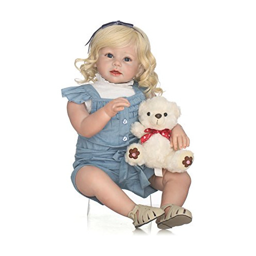 Realista Reborn Toddler Dolls Girl Silicone Toddlers Pr...