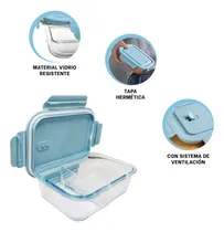 Comprar Pack5 Taper Resistente Con Divisiones De Tapa Celeste