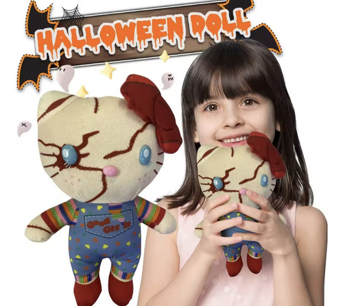 Pelúcia Hello Kitty Chucky Halloween Dia Das Bruxas
