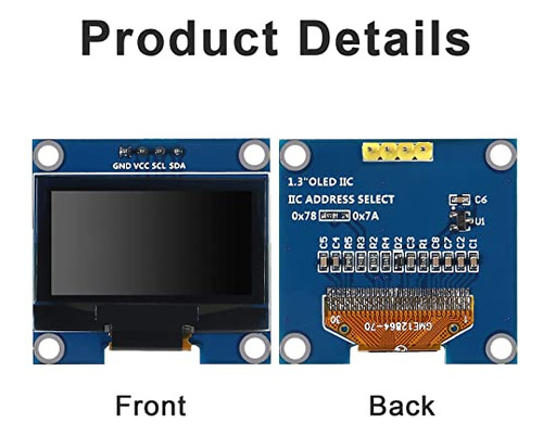 Módulo De Pantalla Oled De 1.3 Spi Iic I2c Serial 128x64
