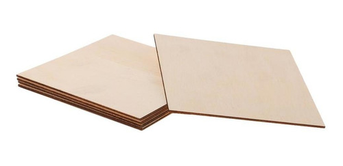 Letrero De Madera En Blanco 5 Piezas 120x120 Mm