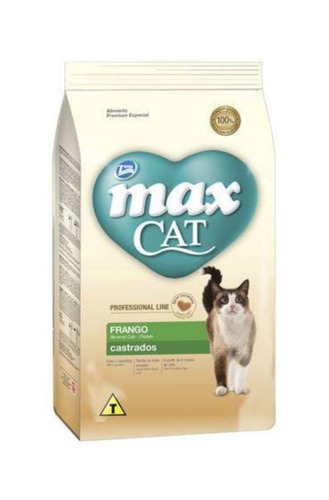 Imagen 1 de 1 de Alimento Max Cat Professional Line Castrados para gato adulto sabor pollo en bolsa de 1kg