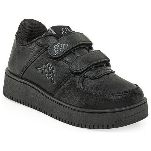 Zapatillas Urbana Colegial Kappa Logo Bari 2 Ev Velcro Negro