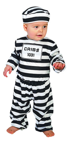 Baby Doing Time Costume, As Shown, 12-18 Months