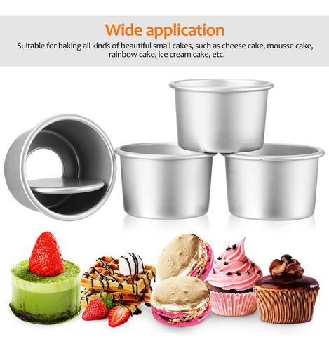 Moldes Para Tartas Pequeños, Antiadherentes, 4 Unidades, Con