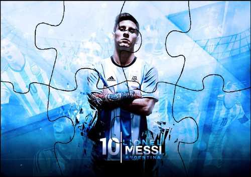 Rompecabezas 8 Piezas - 12 Un- Messi - Argentina - Souvenirs