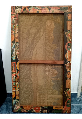 Cuadro Tapiz Antiguo Con Motivos Árabes 104 X 78 Cm (Usado)