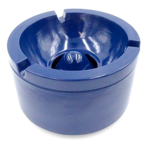 Cinzeiro Plástico Antivento Antiderrapante Cor Azul