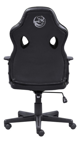 Cadeira de escritório PCYES Mad Racer STI Master gamer full black con estofado do couro sintético