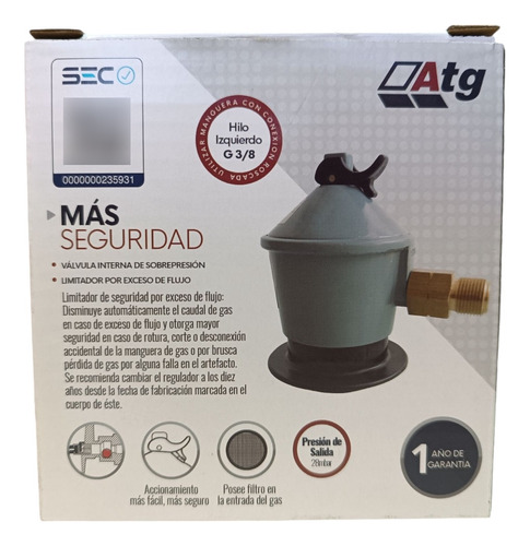 Regulador De Gas Atg New588 Certificado Sec// Mojostore