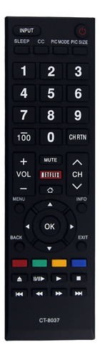 Reemplazo De Control Remoto Ct-8037 Para Toshiba Smart Hdtv