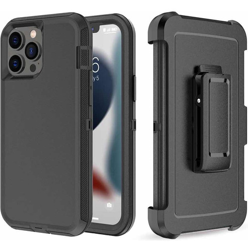 Funda Case Uso Rudo Con Clip Para iPhone 15 Pro Max