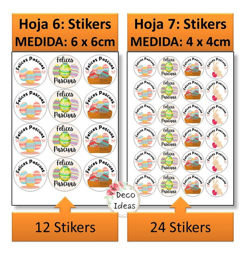 Imagen 6 de 6 de Kit Imprimible 005 Felices Pascuas Tags Etiquetas Stikers