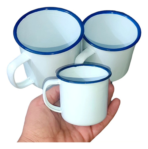 Taza De Peltre Blanca 6cm Pequeña