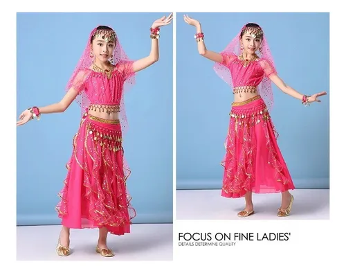 . Trajes De Danza Árabe Falda Y Top Bellydance Con