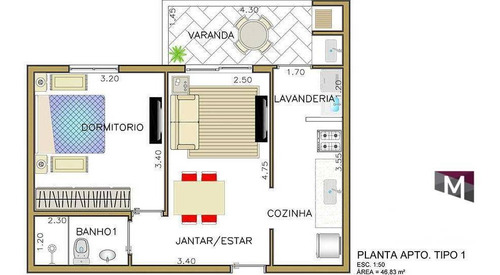Apartamento Com 2 Dormitórios À Venda, 67 M² Por R$ 400.000,00 - Jardim Maria Izabel - Marília/sp - Ap0199