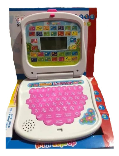 Mini Laptop Bilingue Interactiva Educativa Juguete Infantil Color Fucsia