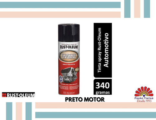 Imagem 3 de 5 de Spray Preto Brilhante Para Pintura De Motores - Rust Oleum