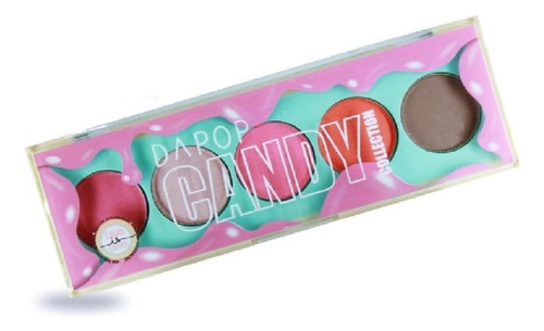 Paleta De Sombras Dapop Candy 5 Cores Opacas+cintilantes 5g