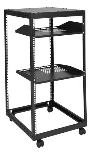 Rack De Servidor Abierto 20u Profundidad Ajustable 38-101 Cm Color Negro