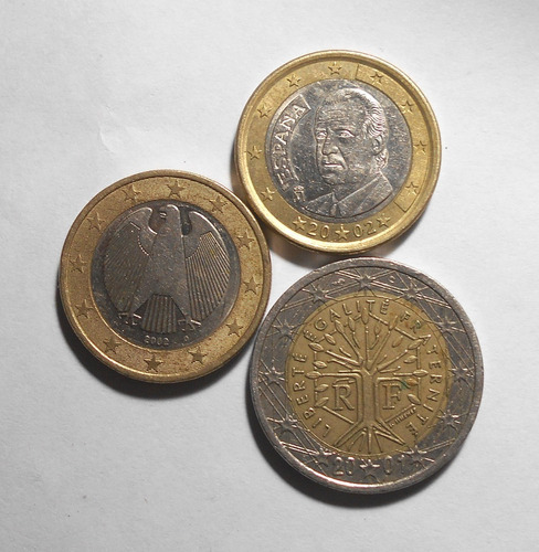 Europa Lote 4 Euros 2001 - 2002 Alemania España Francia