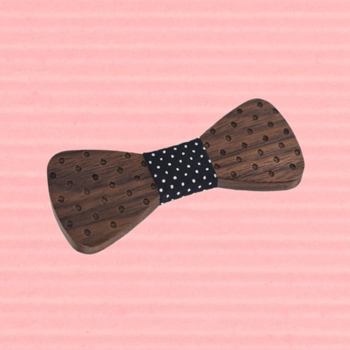 * Boys Bowtie Novelty Gift Decor Title De Pajarita De Madera