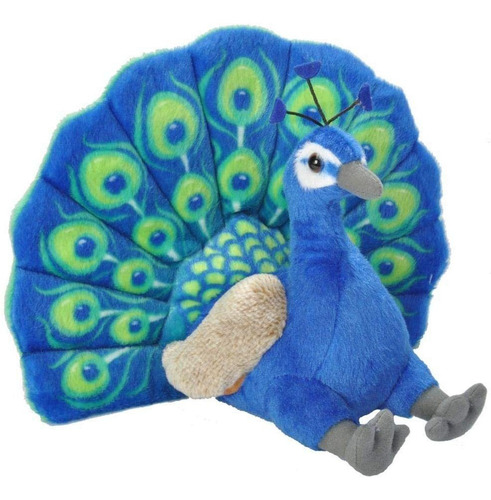 13812 Pavo Real Peluche Wild Republic Cuddlekins Color Azul