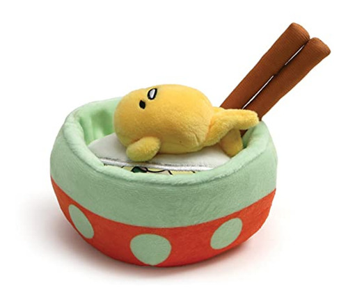 Gund Sanrio Gudetama Lazy Egg Noodle Bowl Con Palillos De Pe