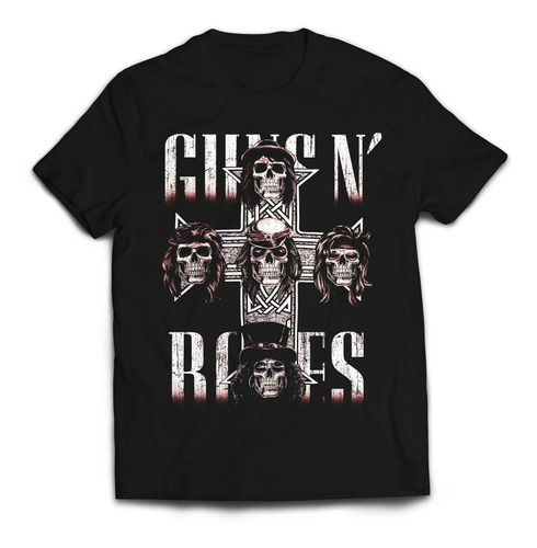 Camiseta Guns And Roses Appetite For Skulls Rock Activity